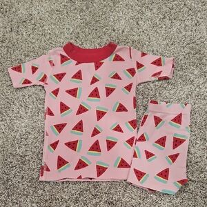 EUC - Hanna Andersson Pink Watermelon Print Pajama Set